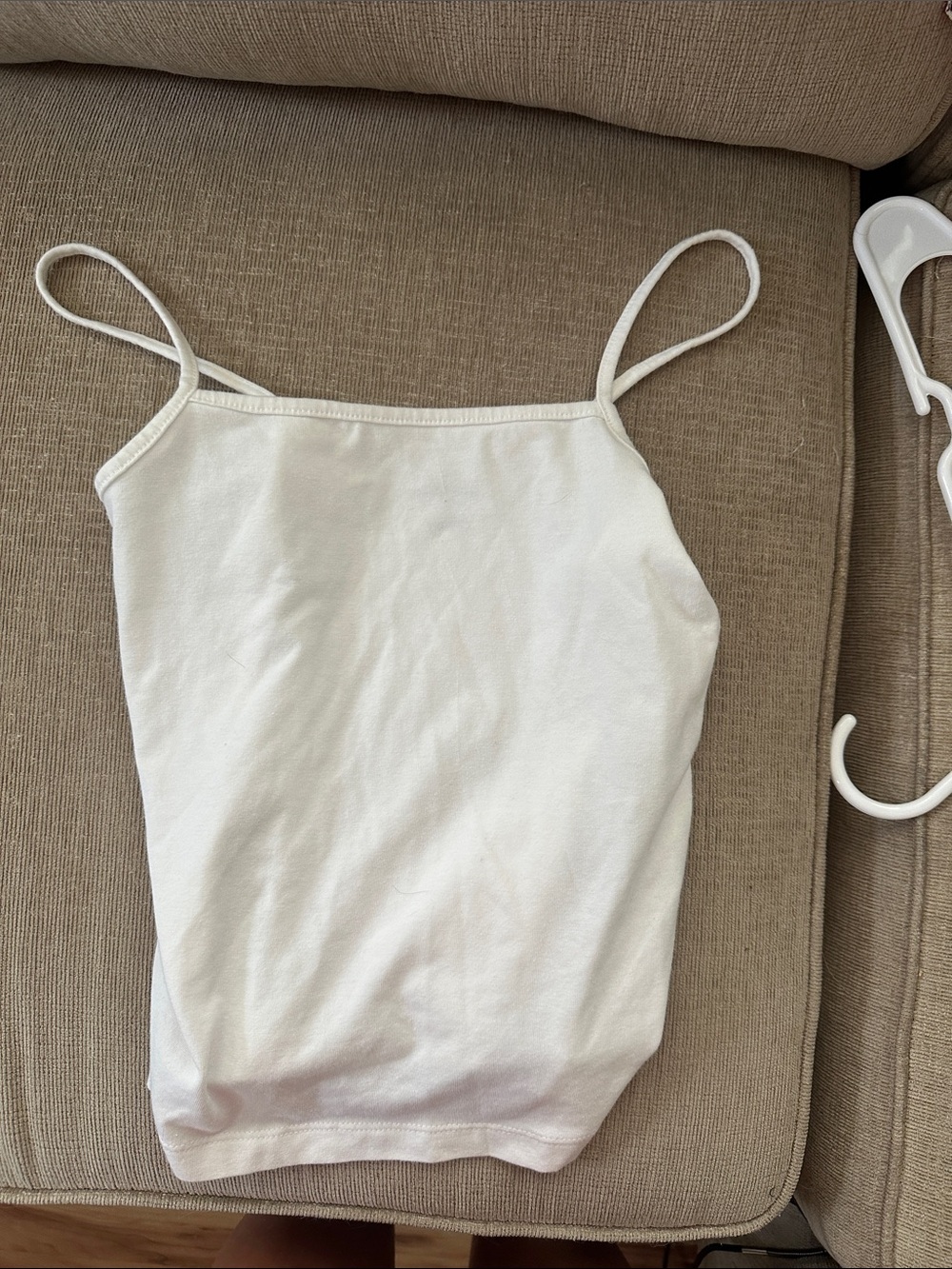 wild fable White Square-Neck Spaghetti Strap Tank